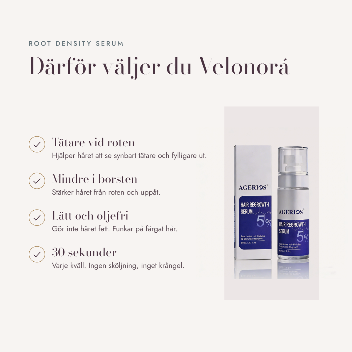 Fördelar med Root Density Serum