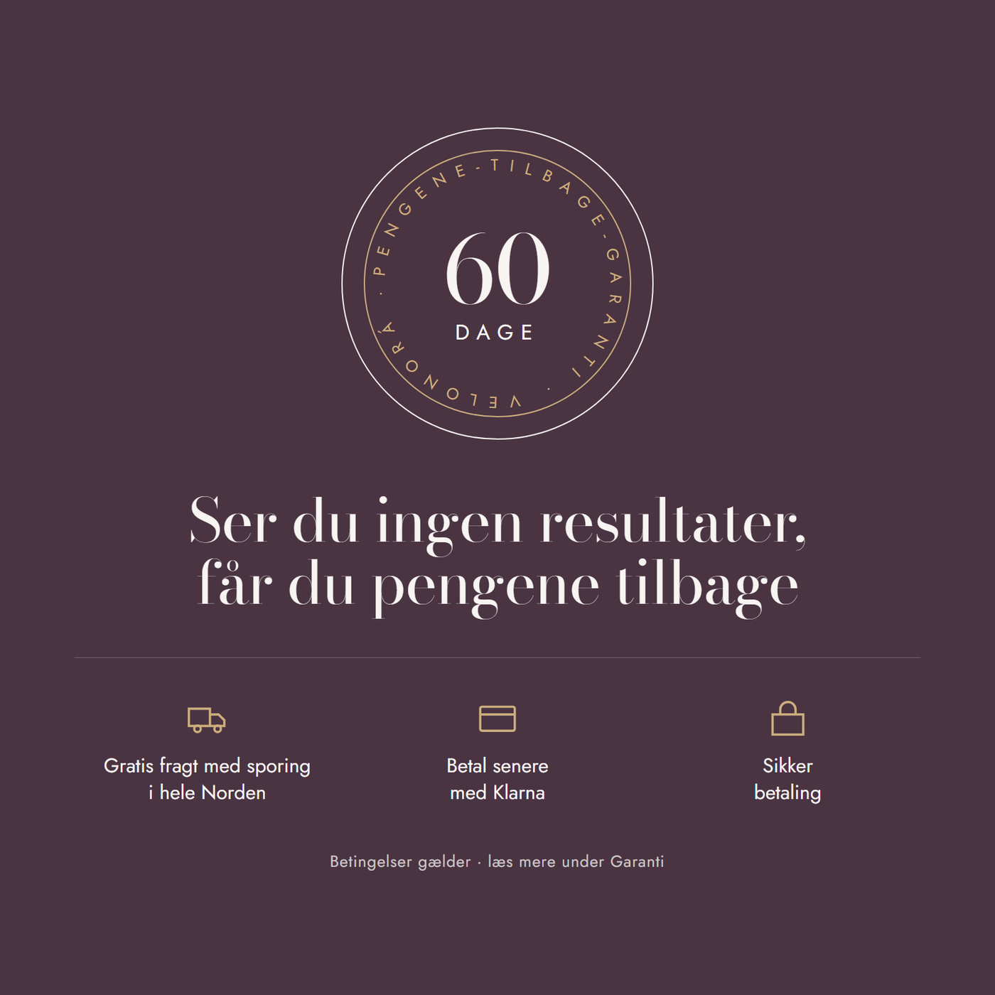 60 dages pengene-tilbage-garanti