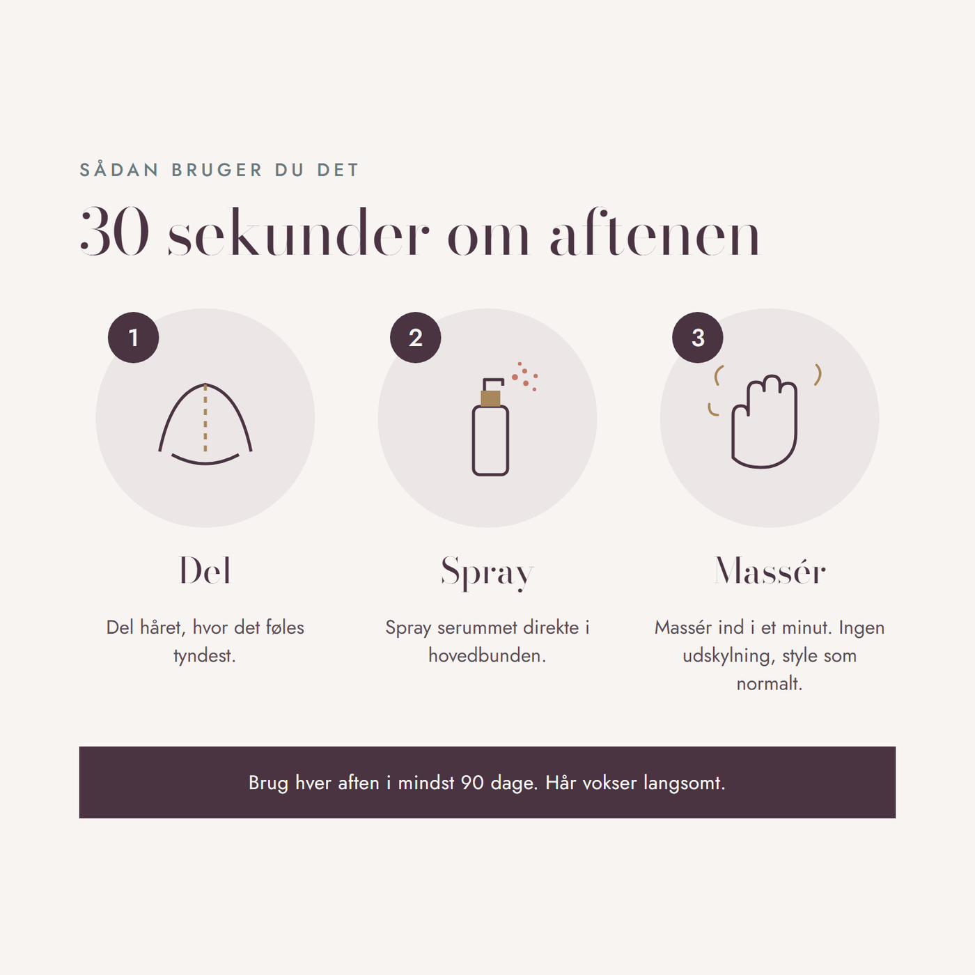 Sådan bruger du serummet i tre trin