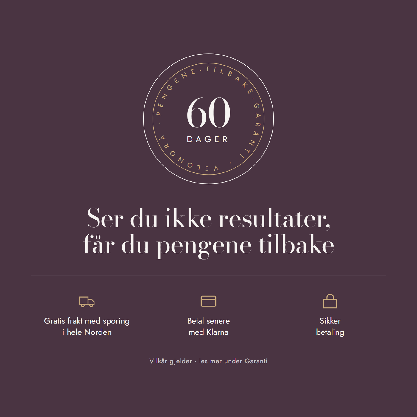 60 dagers pengene-tilbake-garanti